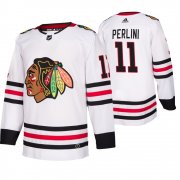 Wholesale Cheap Chicago Blackhawks #11 Brendan Perlini 2019-20 Away Authentic Player White NHL Jersey