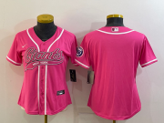 Wholesale Cheap Women's New York Giants Blank Pink With Patch Cool Base Stitched Baseball Jersey