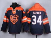 Wholesale Cheap Nike Bears #34 Walter Payton Navy Blue Player Pullover NFL Hoodie