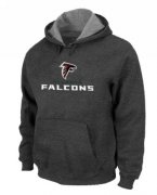 Wholesale Cheap Atlanta Falcons Authentic Logo Pullover Hoodie Dark Grey