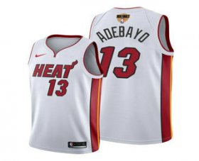 Wholesale Cheap Men\'s Miami Heat #13 Bam Adebayo 2020 White Finals Bound Association Edition Stitched NBA Jersey