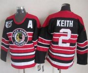 Wholesale Cheap Blackhawks #2 Duncan Keith Red/Black 75TH CCM Stitched NHL Jersey