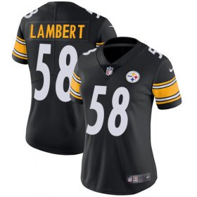 Wholesale Cheap Nike Steelers #58 Jack Lambert Black Team Color Women\'s Stitched NFL Vapor Untouchable Limited Jersey