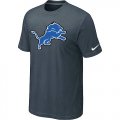 Wholesale Cheap Nike Detroit Lions Sideline Legend Authentic Logo Dri-FIT NFL T-Shirt Crow Grey