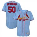 Wholesale Cheap Cardinals #50 Adam Wainwright Light Blue Flexbase Authentic Collection Stitched MLB Jersey