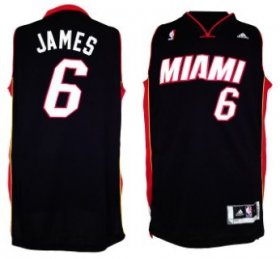 Wholesale Cheap Miami Heats #6 LeBron James Revolution 30 Swingman 2013 Black Jersey