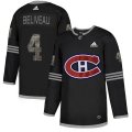 Wholesale Cheap Adidas Canadiens #4 Jean Beliveau Black Authentic Classic Stitched NHL Jersey