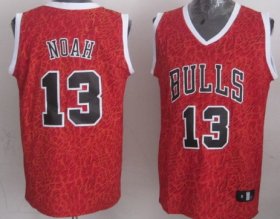 Wholesale Cheap Chicago Bulls #13 Joakim Noah Red Leopard Print Fashion Jersey