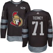Wholesale Cheap Adidas Senators #71 Chris Tierney Black 1917-2017 100th Anniversary Stitched NHL Jersey