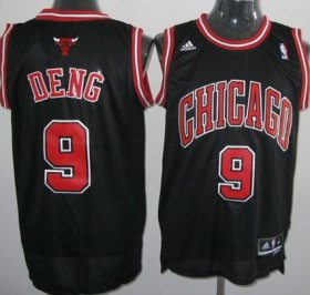 Wholesale Cheap Chicago Bulls #9 Luol Deng Revolution 30 Swingman Black Jersey