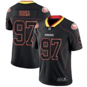 Wholesale Cheap Nike 49ers #97 Nick Bosa Lights Out Black Men's Stitched NFL Limited Rush Jersey