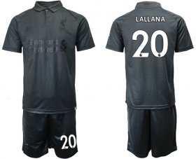 Wholesale Cheap Liverpool #20 Lallana Black Soccer Club Jersey