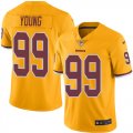 Wholesale Cheap Nike Redskins #99 Chase Young Gold Men's Stitched NFL Limited Rush Jersey