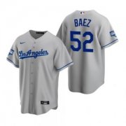 Wholesale Cheap Los Angeles Dodgers #52 Pedro Baez Gray 2020 World Series Champions Replica Jersey
