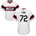 Wholesale Cheap White Sox #72 Carlton Fisk White Alternate Home Cool Base Stitched Youth MLB Jersey