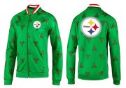 Wholesale Cheap NFL Pittsburgh Steelers Team Logo Jacket Green