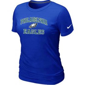 Wholesale Cheap Women\'s Nike Philadelphia Eagles Heart & Soul NFL T-Shirt Blue