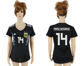 Wholesale Cheap Women\'s Argentina #14 Mascherano Away Soccer Country Jersey