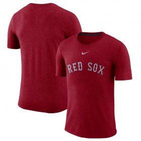 Wholesale Cheap Boston Red Sox Nike Wordmark Tri-Blend T-Shirt Red