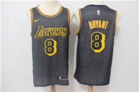 Wholesale Cheap Nike Lakers #8 Kobe Bryant Black City Edition Swingman Jersey