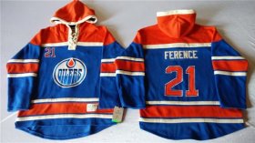Wholesale Cheap Oilers #21 Andrew Ference Light Blue Sawyer Hooded Sweatshirt Stitched NHL Jersey
