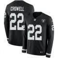Wholesale Cheap Nike Raiders #22 Isaiah Crowell Black Team Color Men's Stitched NFL Limited Therma Long Sleeve Jersey
