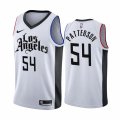 Wholesale Cheap Nike Clippers #54 Patrick Patterson 2019-20 White Los Angeles City Edition NBA Jersey
