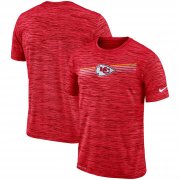 Wholesale Cheap Kansas City Chiefs Nike Sideline Velocity Performance T-Shirt Heathered Red