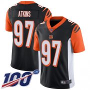 Wholesale Cheap Nike Bengals #97 Geno Atkins Black Team Color Men's Stitched NFL 100th Season Vapor Limited Jersey