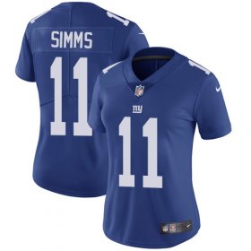 Wholesale Cheap Nike Giants #11 Phil Simms Royal Blue Team Color Women\'s Stitched NFL Vapor Untouchable Limited Jersey