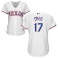 Wholesale Cheap Rangers #17 Shin-Soo Choo White Home Women's Stitched MLB Jersey