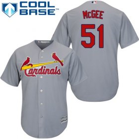 Wholesale Cheap Cardinals #51 Willie McGee Grey Cool Base Stitched Youth MLB Jersey