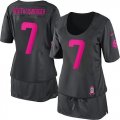 Wholesale Cheap Nike Steelers #7 Ben Roethlisberger Dark Grey Women's Breast Cancer Awareness Stitched NFL Elite Jersey