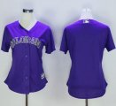 Wholesale Cheap Rockies Blank Purple Women's Alternate Stitched MLB Jersey