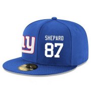 Wholesale Cheap New York Giants #87 Sterling Shepard Snapback Cap NFL Player Royal Blue with White Number Stitched Hat