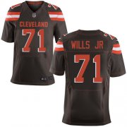 Wholesale Cheap Nike Browns #71 Jedrick Wills JR Brown Team Color Men's Stitched NFL Vapor Untouchable Elite Jersey