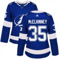 Cheap Adidas Lightning #35 Curtis McElhinney Blue Home Authentic Women's Stitched NHL Jersey