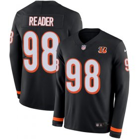 Wholesale Cheap Nike Bengals #98 D.J. Reader Black Team Color Men\'s Stitched NFL Limited Therma Long Sleeve Jersey