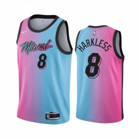 Wholesale Cheap Nike Heat #8 Maurice Harkless Blue Pink NBA Swingman 2020-21 City Edition Jersey