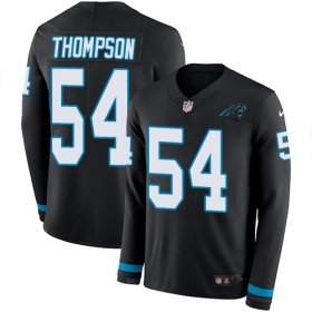 Wholesale Cheap Nike Panthers #54 Shaq Thompson Black Team Color Men\'s Stitched NFL Limited Therma Long Sleeve Jersey