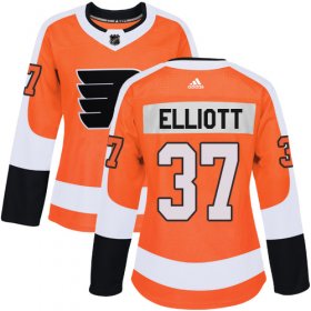 Wholesale Cheap Adidas Flyers #37 Brian Elliott Orange Home Authentic Women\'s Stitched NHL Jersey