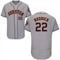 Wholesale Cheap Astros #22 Josh Reddick Grey Flexbase Authentic Collection Stitched MLB Jersey
