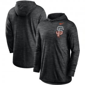 Wholesale Cheap San Francisco Giants Nike Split Logo Performance Long Sleeve Hoodie Top Black