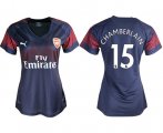 Wholesale Cheap Women's Arsenal #15 Chamberlain Away Soccer Club Jersey