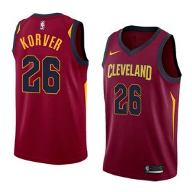 Wholesale Cheap Men\'s Nike Cavaliers #26 Kyle Korver Red Stitched NBA Swingman Jersey