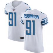 Wholesale Cheap Nike Lions #91 A'Shawn Robinson White Men's Stitched NFL Vapor Untouchable Elite Jersey
