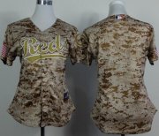 Wholesale Cheap Reds Blank Camo Women's Alternate Cool Base Stitched MLB Jersey