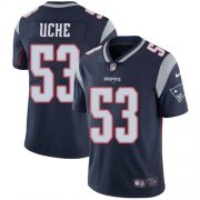 Wholesale Cheap Nike Patriots #53 Josh Uche Navy Blue Team Color Men's Stitched NFL Vapor Untouchable Limited Jersey