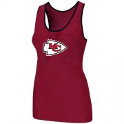 Wholesale Cheap Women's Nike Kansas City Chiefs Big Logo Tri-Blend Racerback Stretch Tank Top Red