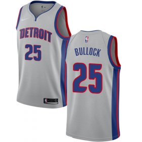 Wholesale Cheap Nike Pistons #25 Reggie Bullock Silver NBA Swingman Statement Edition Jersey